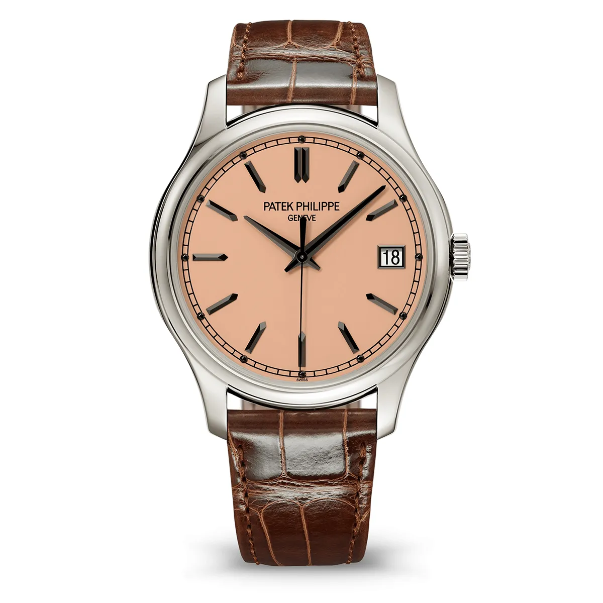 Patek Philippe 5227G-015 Calatrava 38mm White Gold Rose-Gilt Salmon Dial Watch 3 Patek Philippe 5227G-015 Calatrava 38mm White Gold Rose-Gilt Salmon Dial Watch