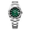 Rolex 126334-0033 Datejust 41mm Oystersteel White Gold Green Ombre Dial Watch