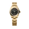 Rolex 276208-0001 Oyster Perpetual 28mm Yellow Gold Black Dial Watch