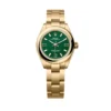 Rolex 276208-0002 Oyster Perpetual 28mm Yellow Gold Green Stone Dial Watch