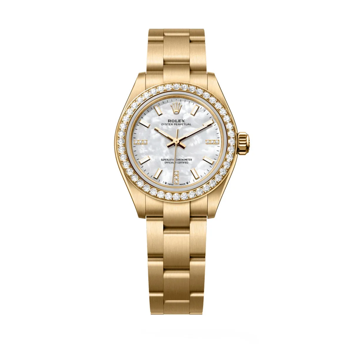 Rolex 276248RBR-0002 Oyster Perpetual 28mm Yellow Gold Diamond Mother of Pearl Watch 3 Rolex 276248RBR-0002 Oyster Perpetual 28mm Yellow Gold Diamond Mother of Pearl Watch