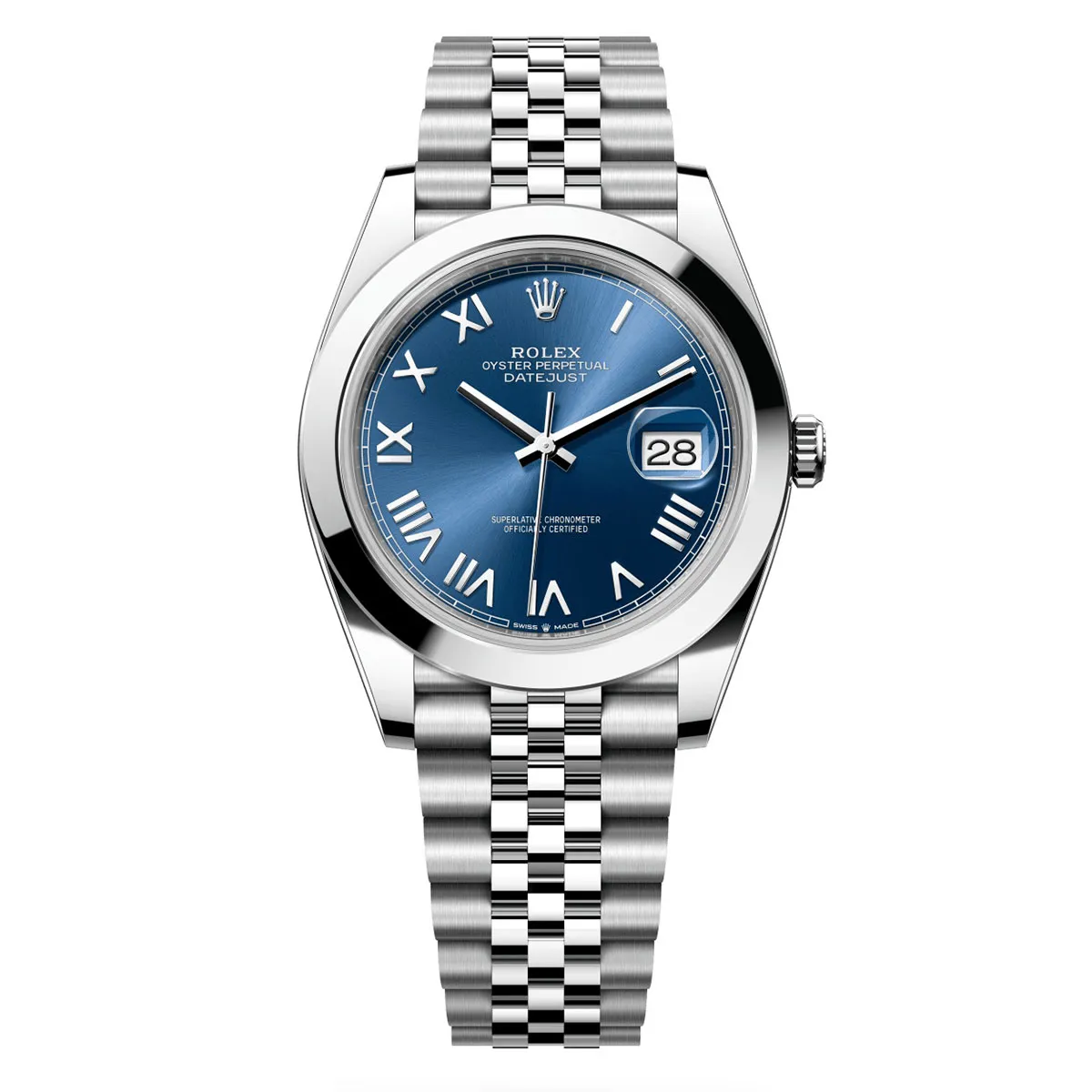 Rolex 126300-0030 Datejust 41mm Oystersteel Bright Blue Roman Smooth Jubilee Watch 3 Rolex 126300-0030 Datejust 41mm Oystersteel Bright Blue Roman Smooth Jubilee Watch