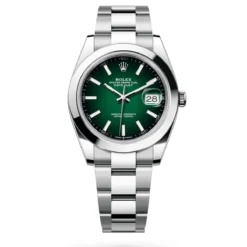 Rolex 126300-0025 Datejust 41mm Oystersteel Green Ombre Smooth Oyster Watch