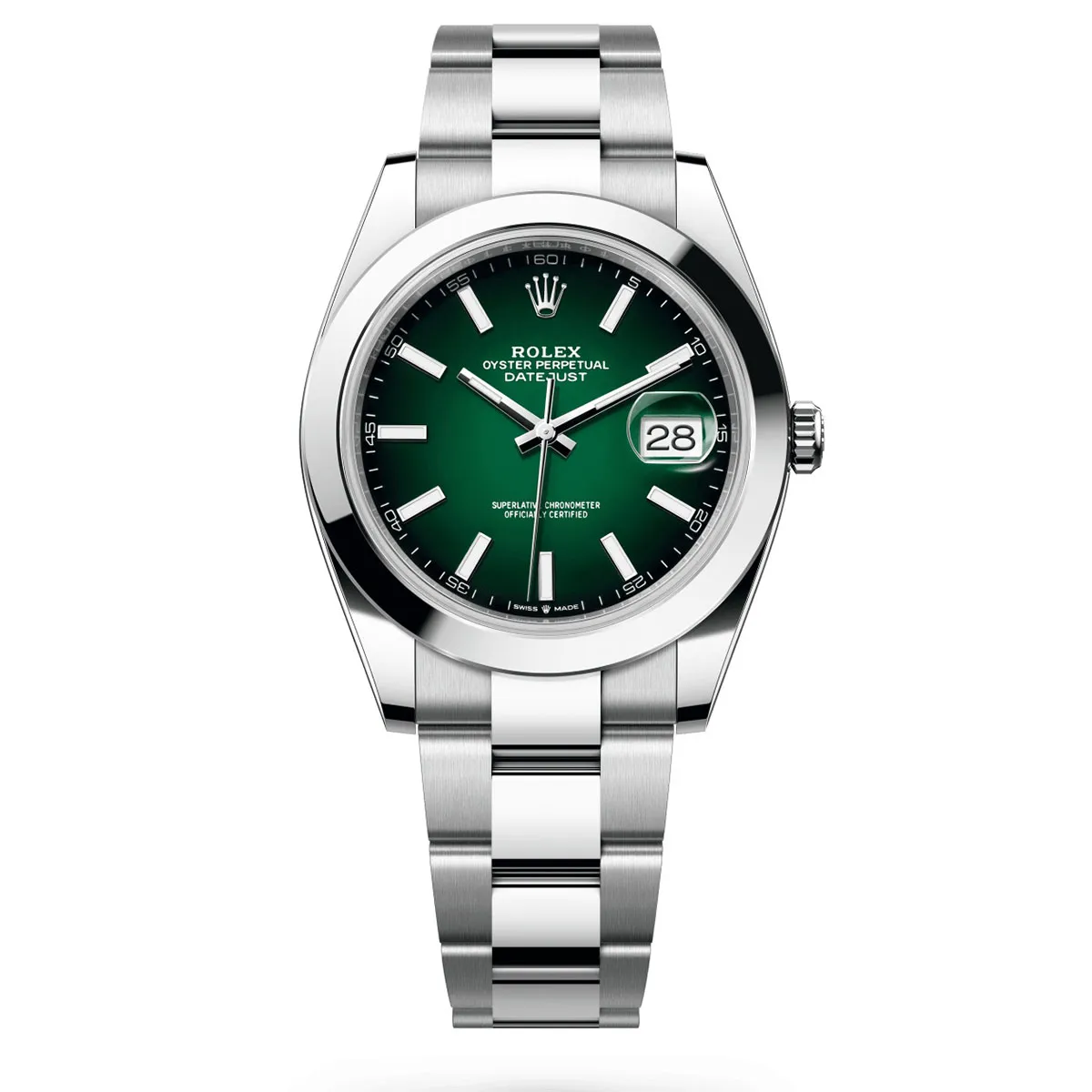 Rolex 126300-0025 Datejust 41mm Oystersteel Green Ombre Smooth Oyster Watch 3 Rolex 126300-0025 Datejust 41mm Oystersteel Green Ombre Smooth Oyster Watch