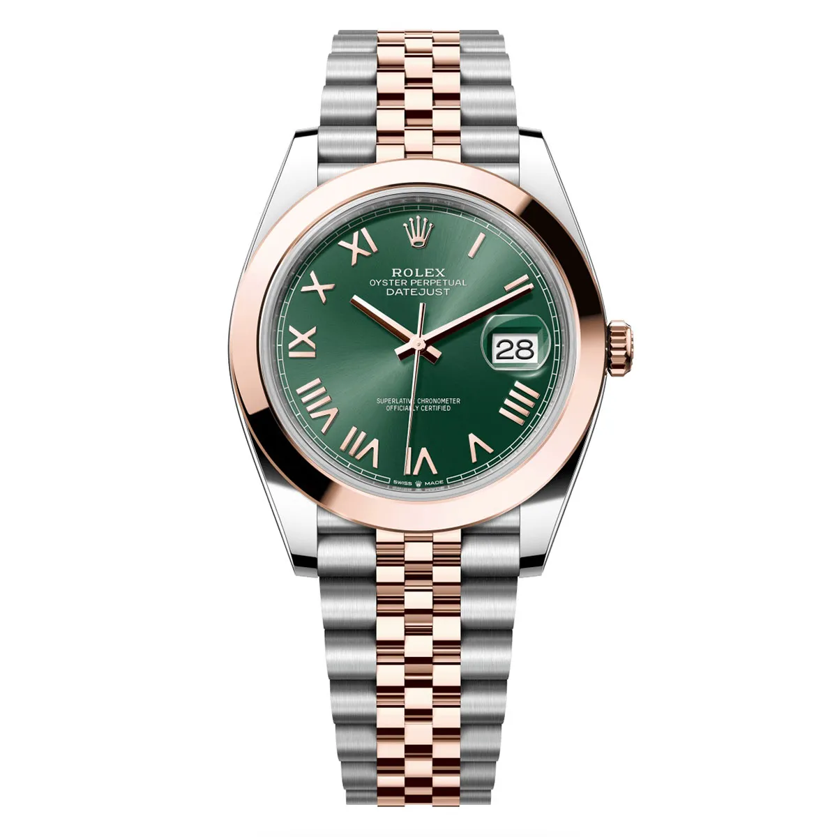 Rolex 126301-0022 Datejust 41mm Oystersteel Everose Gold Mint Green Roman Smooth Jubilee Watch 3 Rolex 126301-0022 Datejust 41mm Oystersteel Everose Gold Mint Green Roman Smooth Jubilee Watch