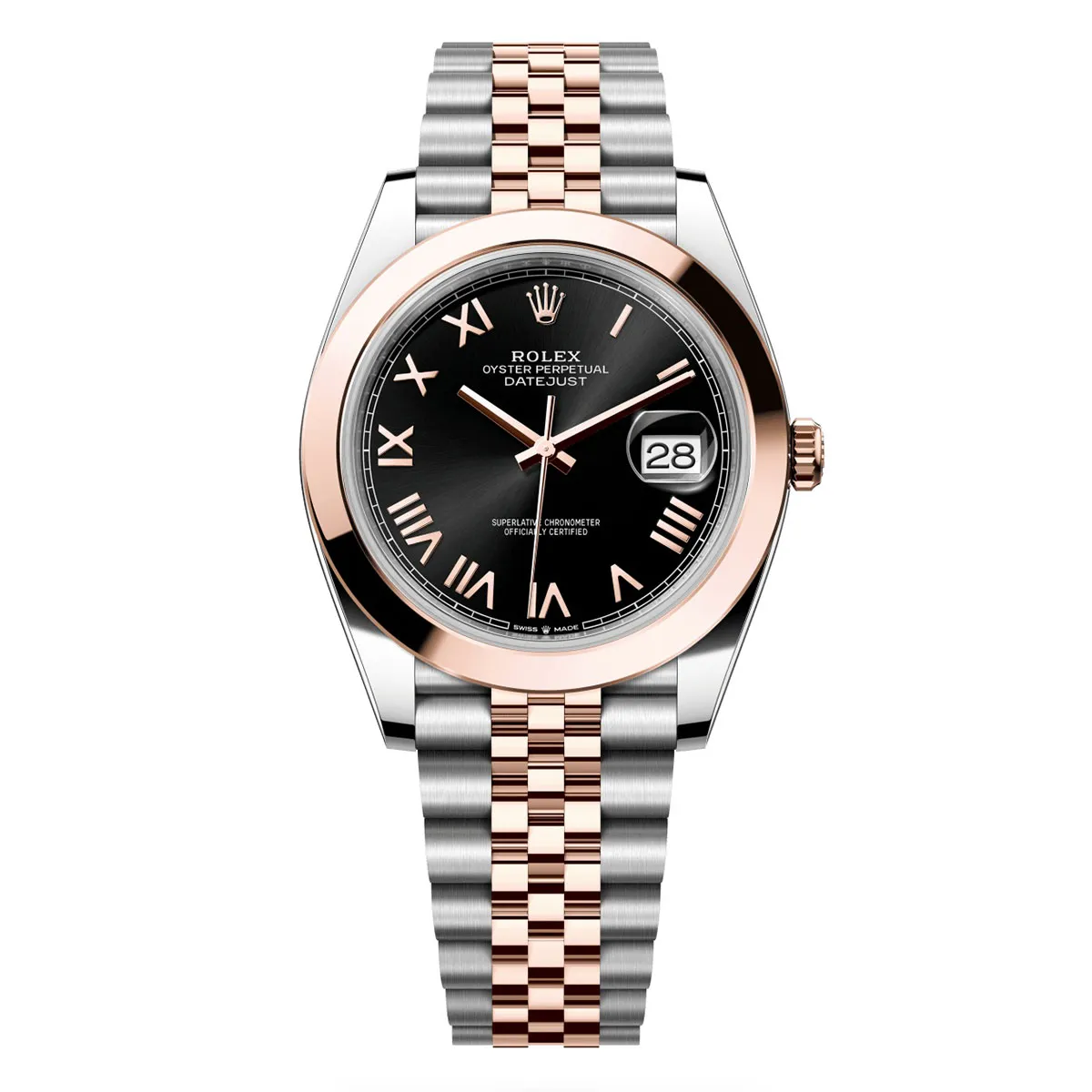 Rolex 126301-0024 Datejust 41mm Oystersteel Everose Gold Bright Black Roman Smooth Jubilee Watch 3 Rolex 126301-0024 Datejust 41mm Oystersteel Everose Gold Bright Black Roman Smooth Jubilee Watch