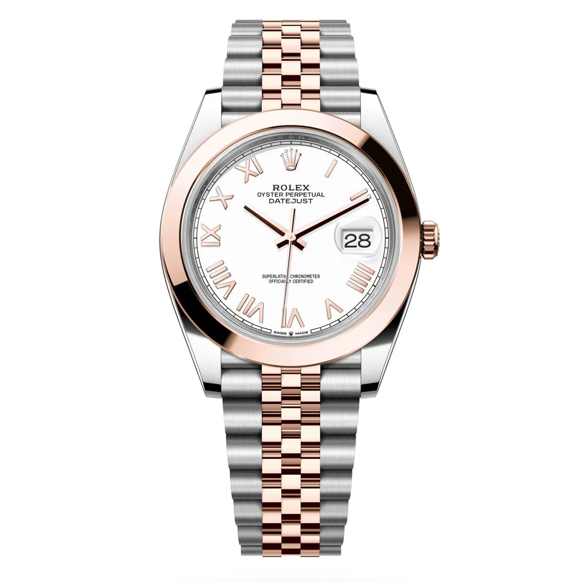 Rolex 126301-0026 Datejust 41mm Oystersteel Everose Gold Intense White Roman Smooth Jubilee Watch 3 Rolex 126301-0026 Datejust 41mm Oystersteel Everose Gold Intense White Roman Smooth Jubilee Watch