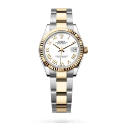 Rolex 278273-0001 Datejust 31mm Oystersteel Yellow Gold White Dial Fluted Oyster Watch
