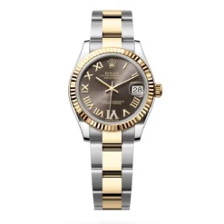 Rolex 278273-0017 Datejust 31mm Oystersteel Yellow Gold Dark Grey Diamond Dial Fluted Oyster Watch