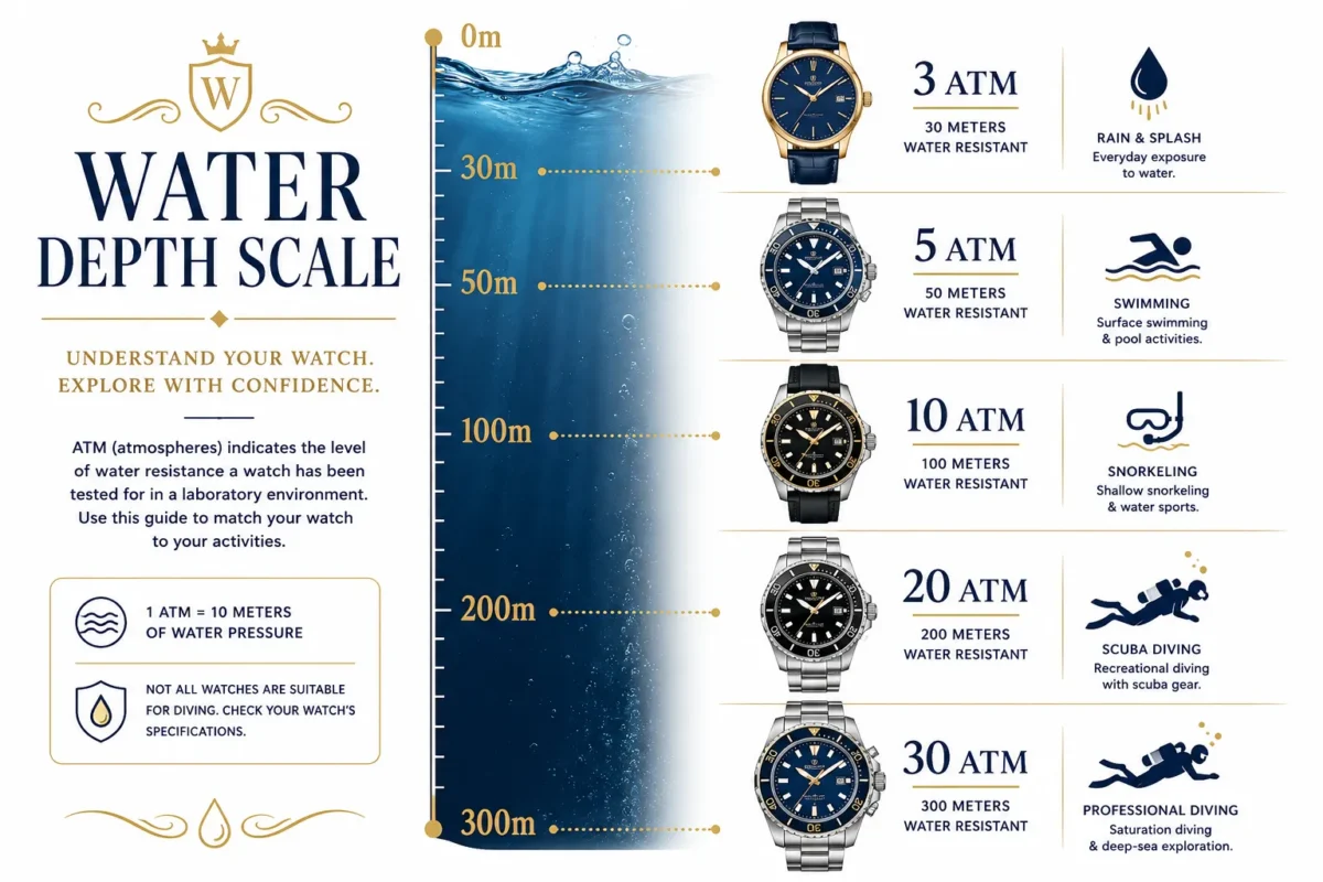 Water Resistance Ratings Explained 30m 50m 100m and Beyond 1