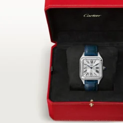 Cartier WSSA0085 Santos-Dumont Quartz Silver Dial Men's Watch 10 Cartier WSSA0085 Santos-Dumont Quartz Silver Dial Men's Watch - Image 4