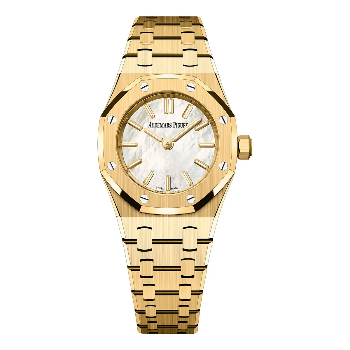 Audemars Piguet 67630BA.OO.1312BA.03-B Royal Oak Mini 23mm Yellow Gold White Mother of Pearl Watch 3 Audemars Piguet 67630BA.OO.1312BA.03-B Royal Oak Mini 23mm Yellow Gold White Mother of Pearl Watch