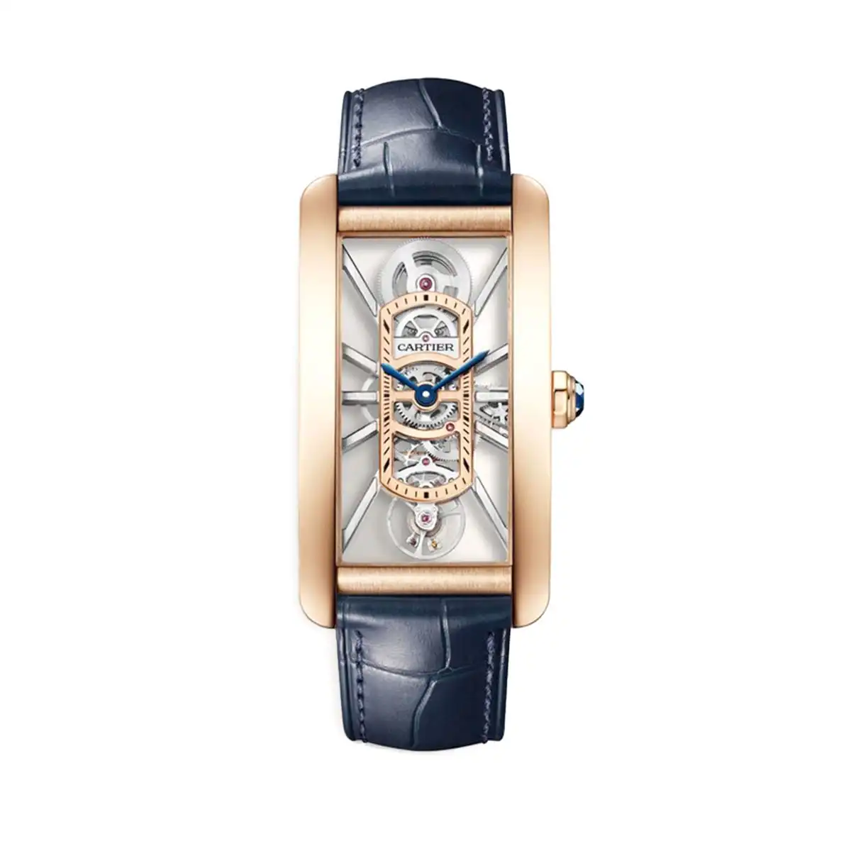 Cartier WHTA0040 Tank Américaine Skeleton Large 44.4mm Rose Gold Watch 2 Cartier WHTA0040 Tank Américaine Skeleton Large 44.4mm Rose Gold Watch