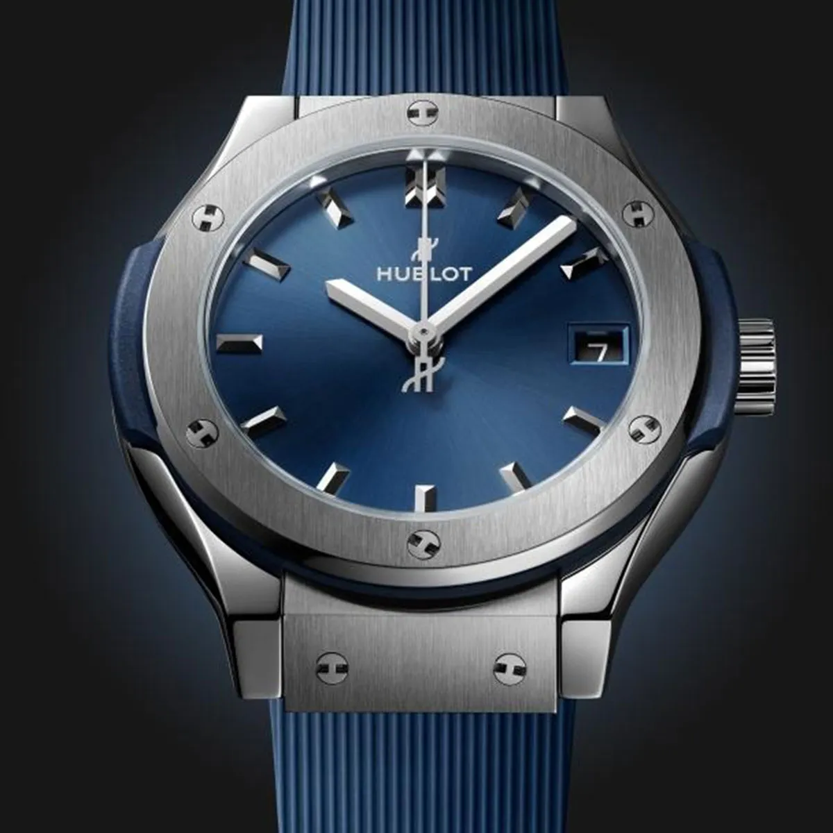 Hublot 581.NX.7170.RX Classic Fusion Titanium Blue 33mm Watch 3 Hublot 581.NX.7170.RX Classic Fusion Titanium Blue 33mm Watch - Image 2