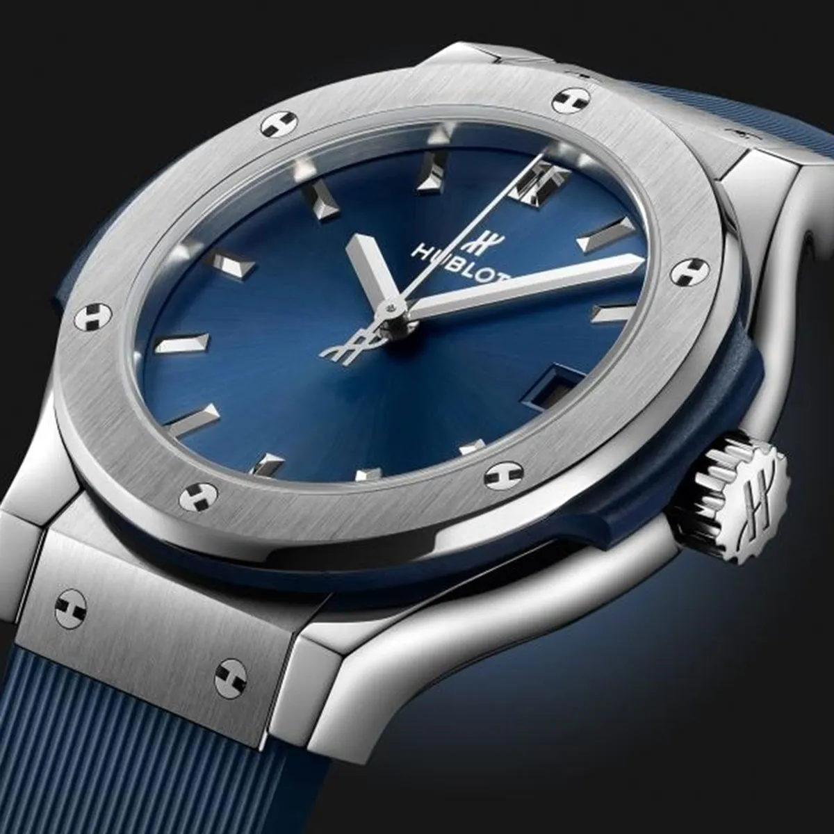 Hublot 581.NX.7170.RX Classic Fusion Titanium Blue 33mm Watch 4 Hublot 581.NX.7170.RX Classic Fusion Titanium Blue 33mm Watch - Image 3
